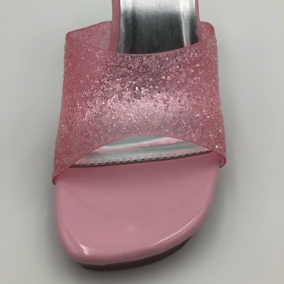 Splash Shoes Splash Pink Glitter Jelly Vintage Open Toe Sandals